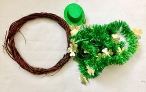 DIY St. Patrick's Day Wreath material