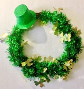 DIY St. patricks Day wreath