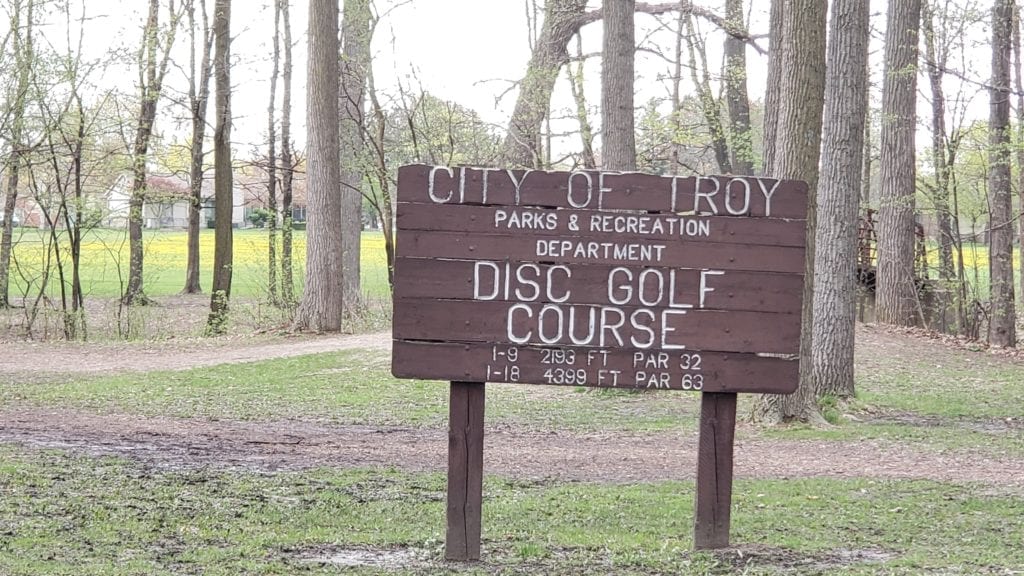 disc golf course in Troy