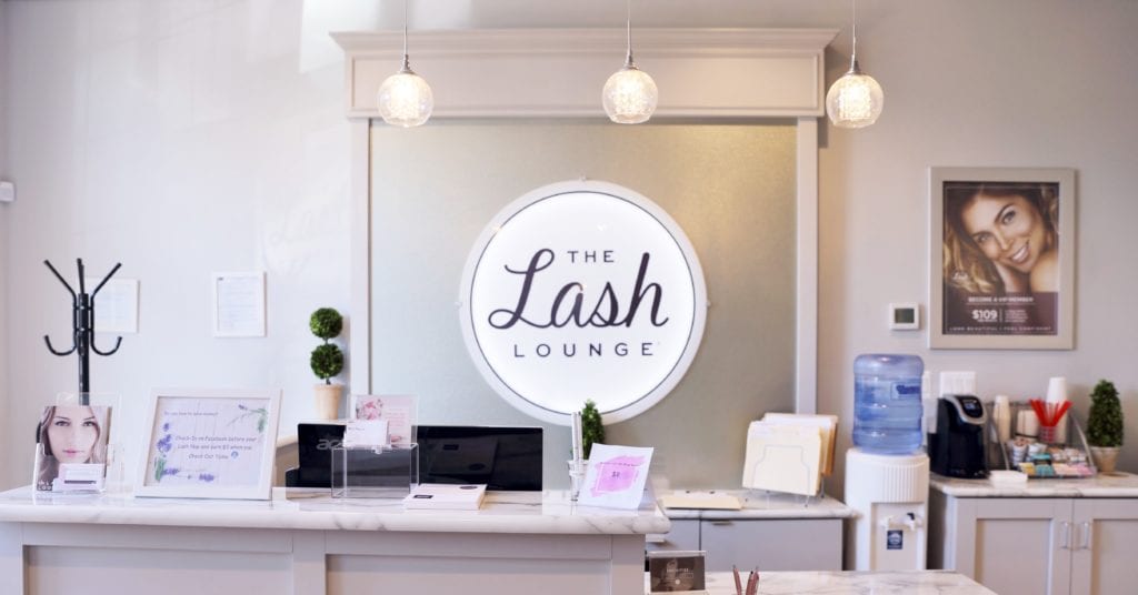 The Lash Lounge front desk