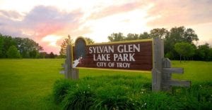 Sylvan Glen Lake Park Sign