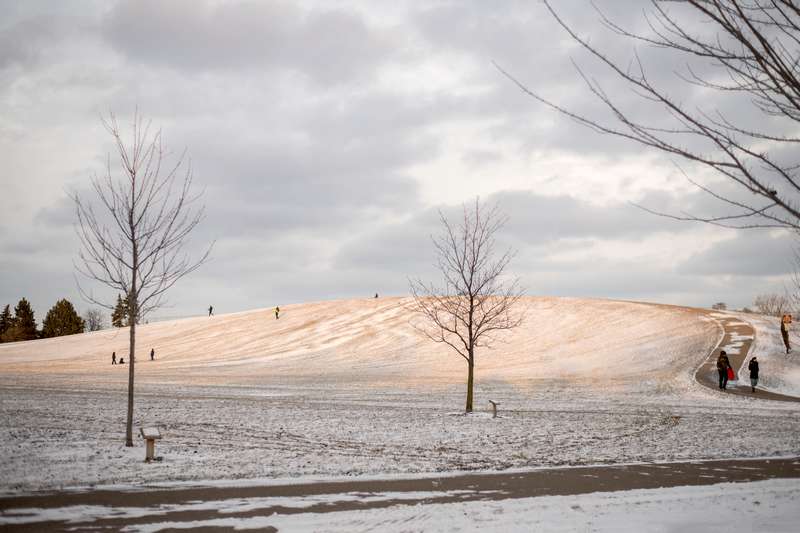 Civic Center Park Sledding Hill in Madison Heights