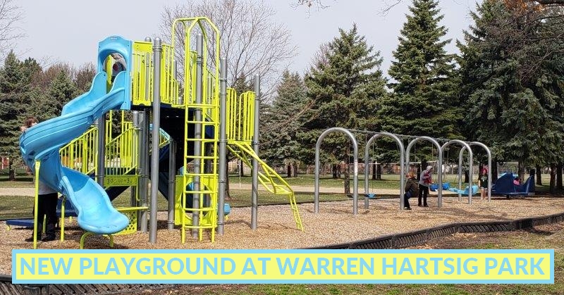 new playground at Hartsig Park in Warren