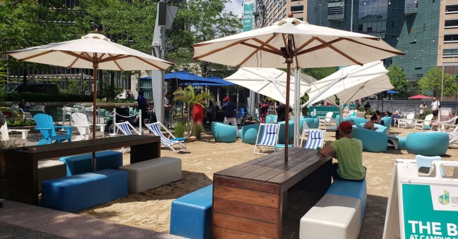 detroit campus martius beach 2021