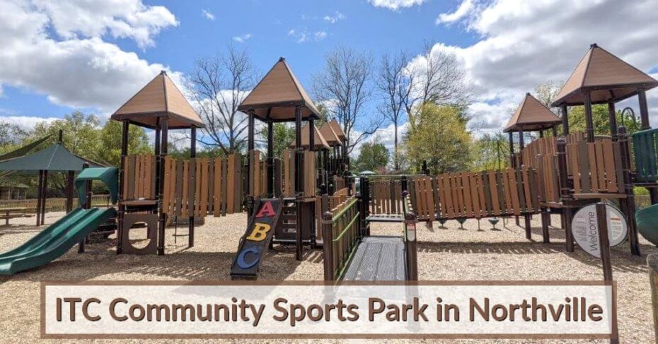 Novi ITC Community Sports Park and Playground in Northville 17 ITC Community Sports Park in Northville playground overview fb
