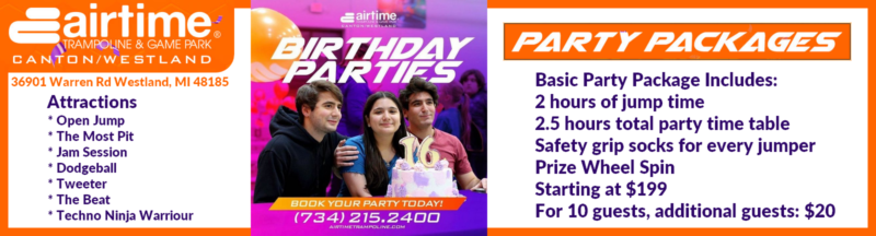 Airtime Birthdya Party Venues