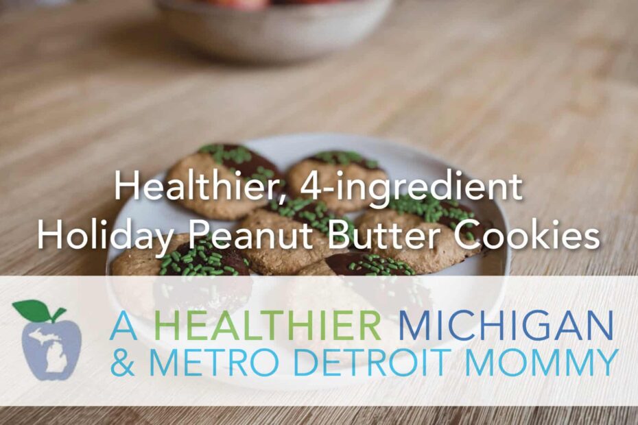Healthier 4-ingredient Holiday Peanut Butter Cookies 5 MDM Cookies scaled