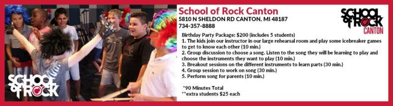 School of Rock in Canton - Kids Party Venue near me