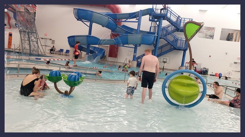 New Farmington Hills Indoor Pool at The Hawk Aquatics Center 6 zero depth entry pool at Farmington Hills Indoor Pool