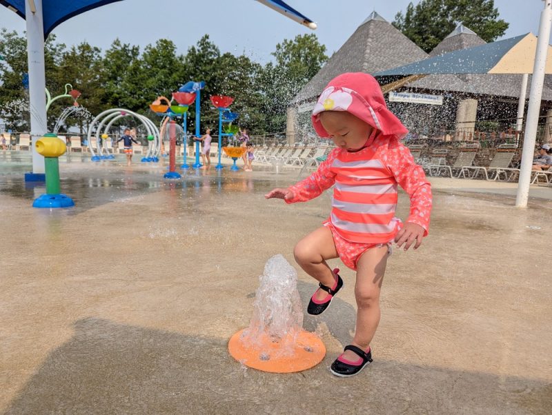 splashing in the toddler zone