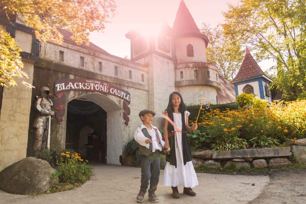 Michigan Renaissance Festival - children in front of the kids castle
