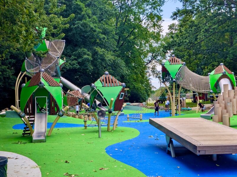 One of Metro Detroit's COOLEST (and BIGGEST) New Playgrounds Is Finally Open! 1 oak park woods