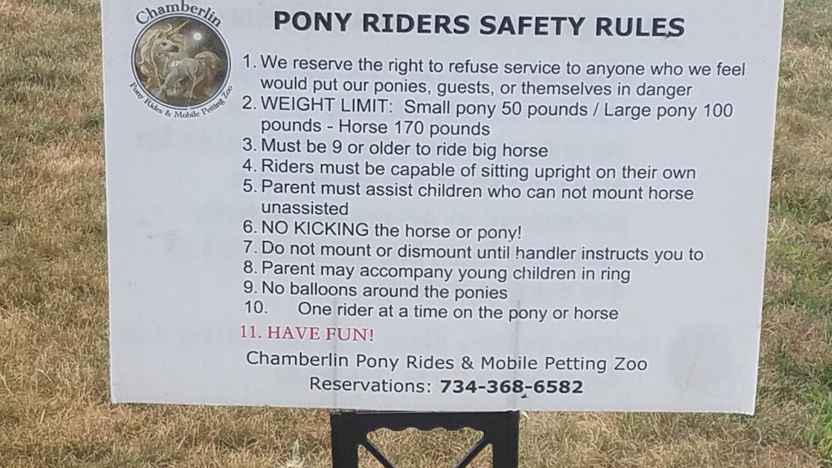 Chamberlin Pony Rides
